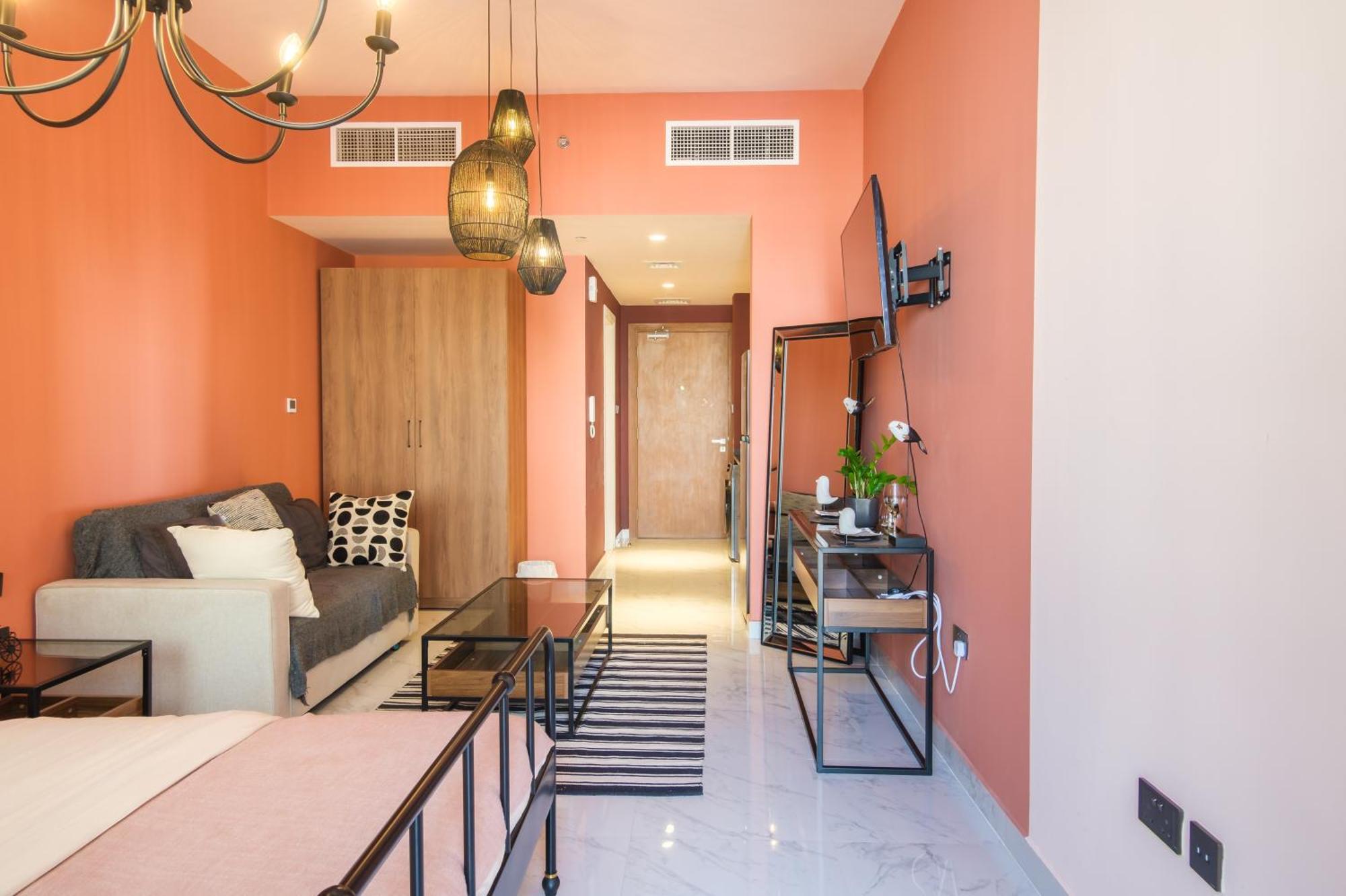 Poolside Charm Apartment Abu Dhabi Bagian luar foto