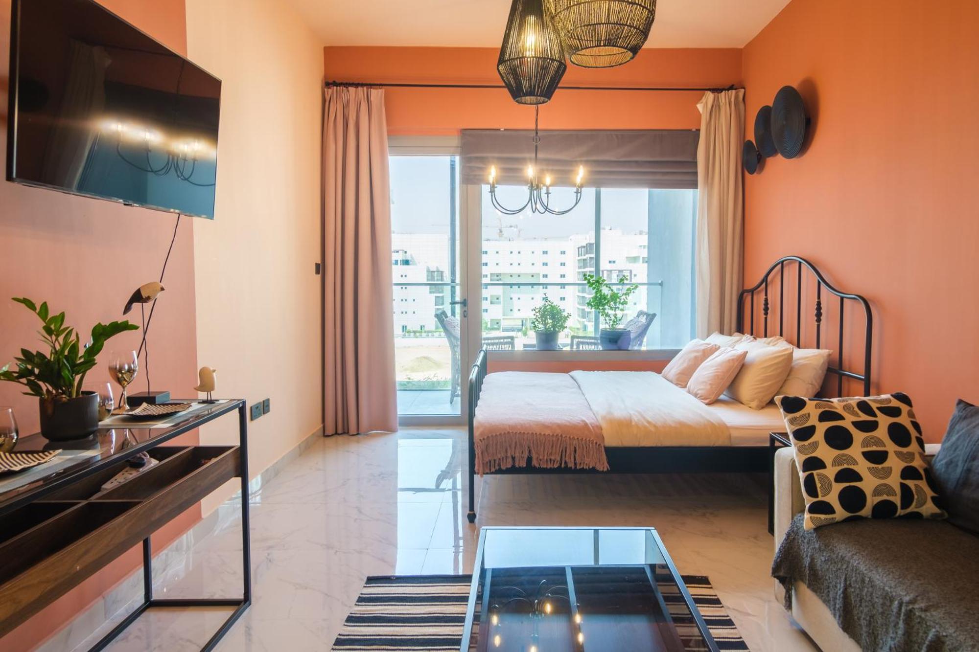 Poolside Charm Apartment Abu Dhabi Bagian luar foto